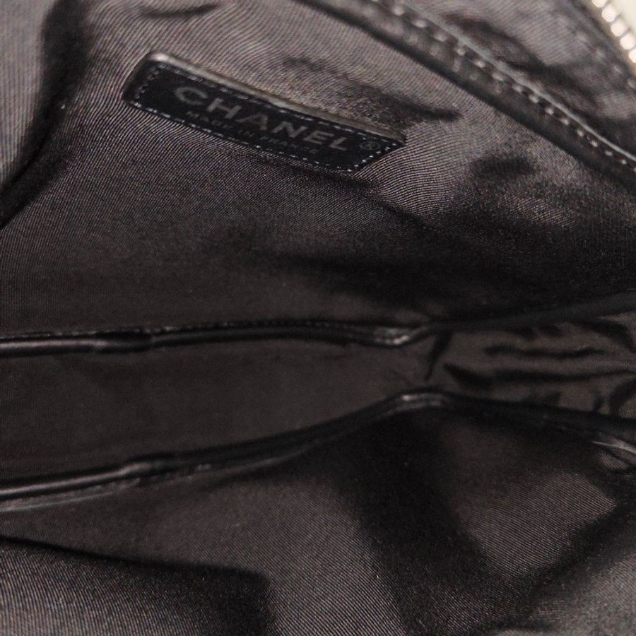 Chanel 香奈兒 皮革相機包 29開 斜背 肩背鏈條 手袋 camera bag 黑銀-17