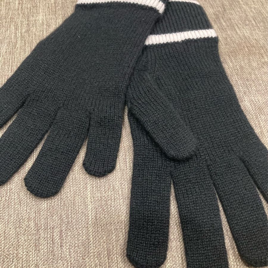 香奈兒chanel 黑色白logo 百搭手套🧤-9
