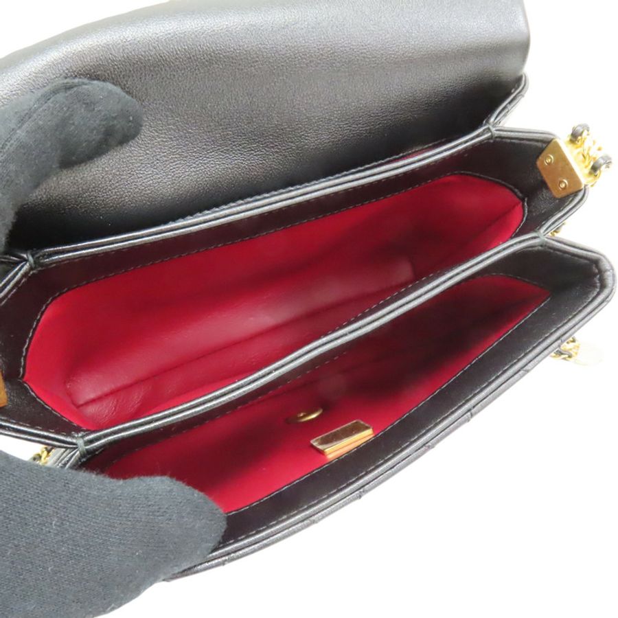 黑色 菱格紋牛皮 金色皮帶釦 肩背包【CHANEL 香奈兒】 AS3994-4