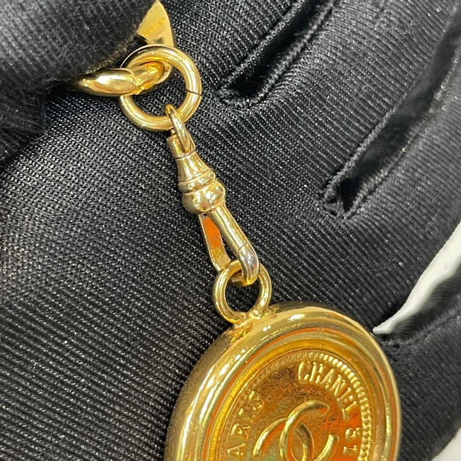 CHANEL 中古金色康鵬31 logo 腰鏈 80CM O652NY-18
