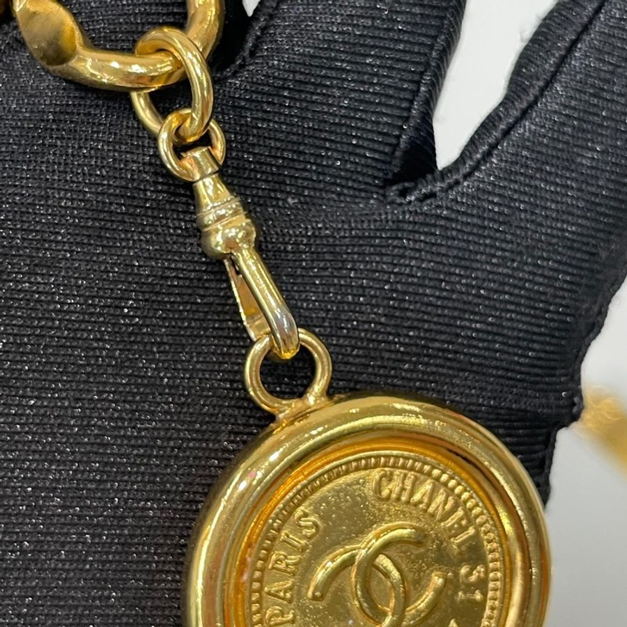 CHANEL 中古金色康鵬31 logo 腰鏈 80CM O652NY-20
