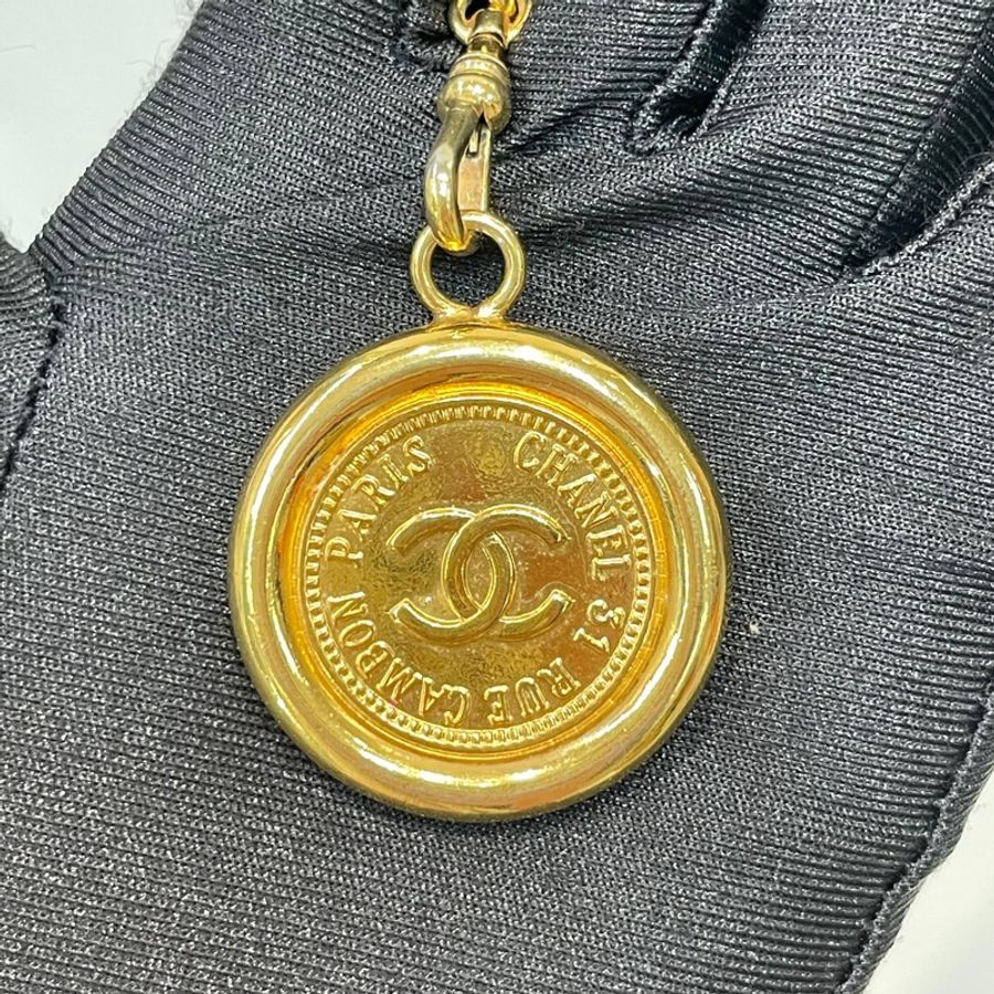 CHANEL 中古金色康鵬31 logo 腰鏈 80CM O652NY-22