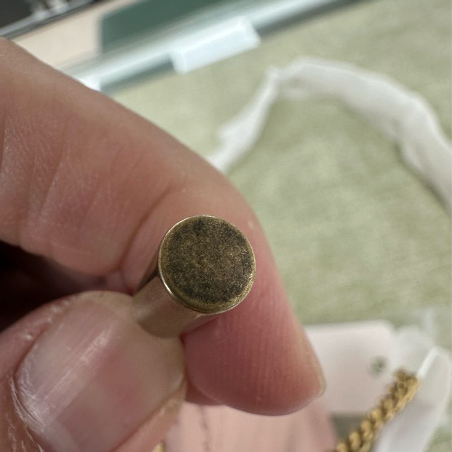 閑置品💫GUCCI GG Marmont 粉色金扣水桶包 斜肩包-9