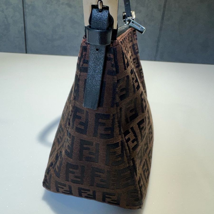Fendi 摩卡色老花腋下包/手提包-2