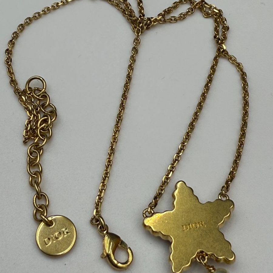 Christine Dior Petit CD Necklace 5角星星珍珠頸鍊-4
