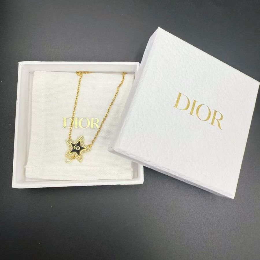 Christine Dior Petit CD Necklace 5角星星珍珠頸鍊-6