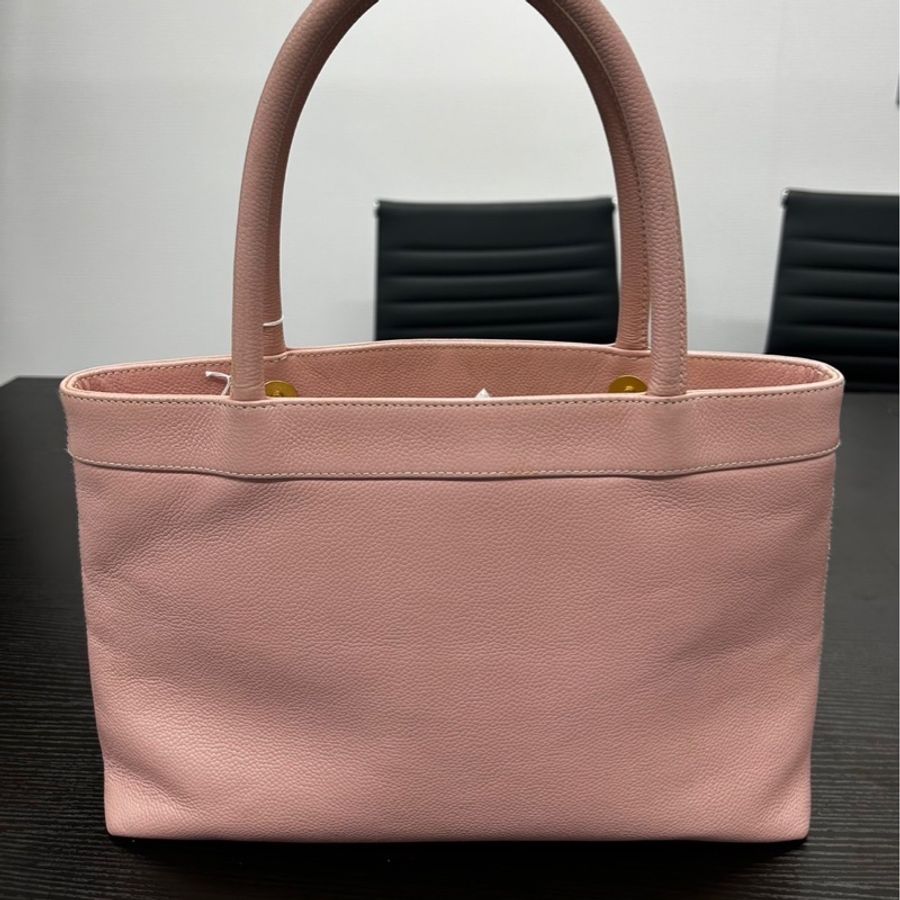 Chanel 櫻花粉荔枝皮手提包-3