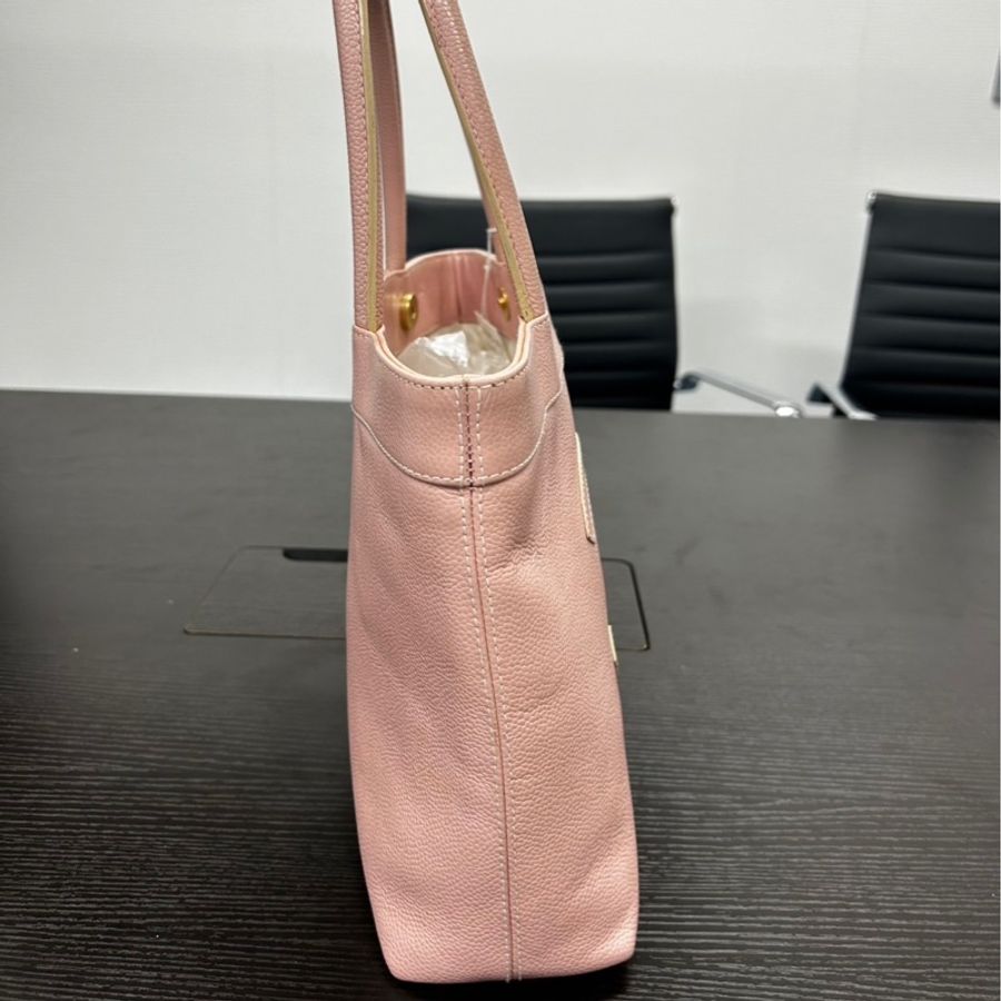 Chanel 櫻花粉荔枝皮手提包-5
