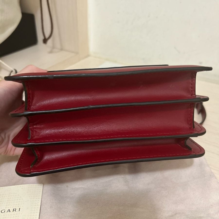 BVLGARI 紅色蛇頭包-5