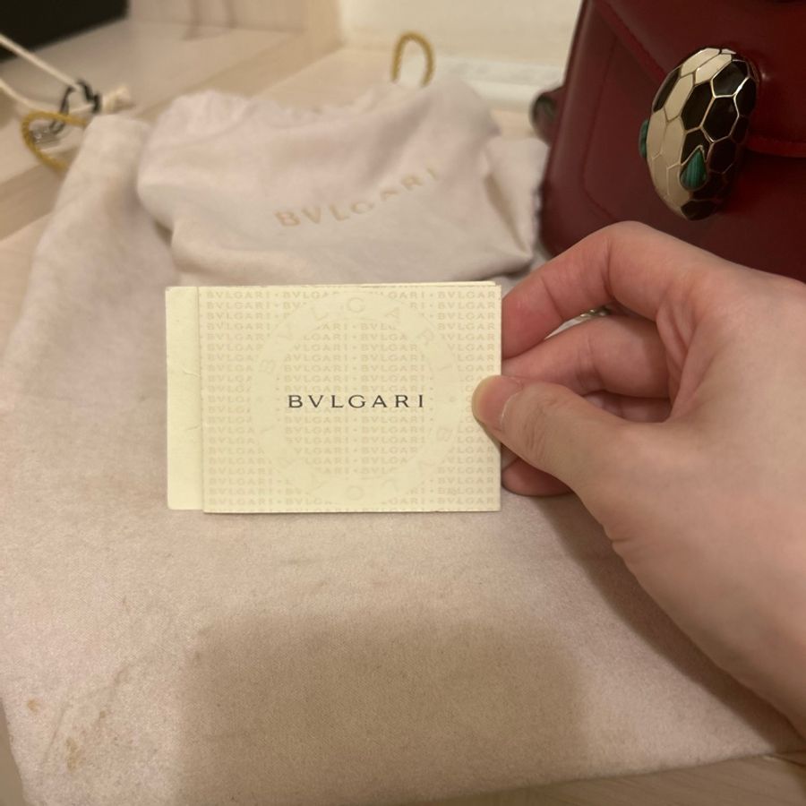 BVLGARI 紅色蛇頭包-6