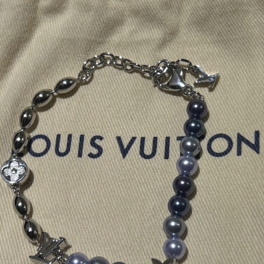 全新可議價 LOUIS VUITTON (Pearls Fusion Bracelet / 藍色珍珠手鍊)-5