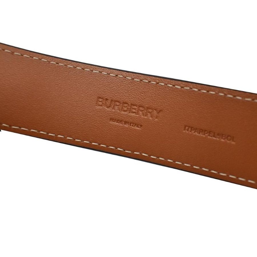 【門市全新現貨】BURBERRY TB LOGO 皮革格紋皮帶腰帶 . S(附防塵袋)-3