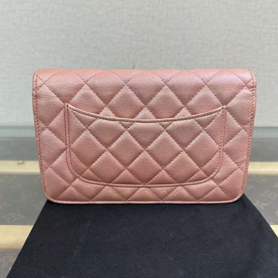 ✨CHANEL 幻彩粉貝母扣woc肩背斜背包 19*12*4 98新配件塵袋盒子保卡-5