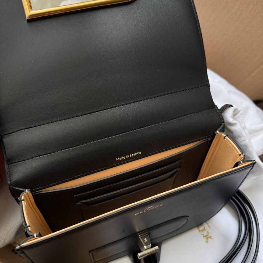 【 降價 】 DELVAUX 黑色 Lingot Small Olen Calf 斜背包/手拿包-4