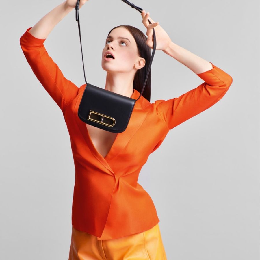 【 降價 】 DELVAUX 黑色 Lingot Small Olen Calf 斜背包/手拿包-6