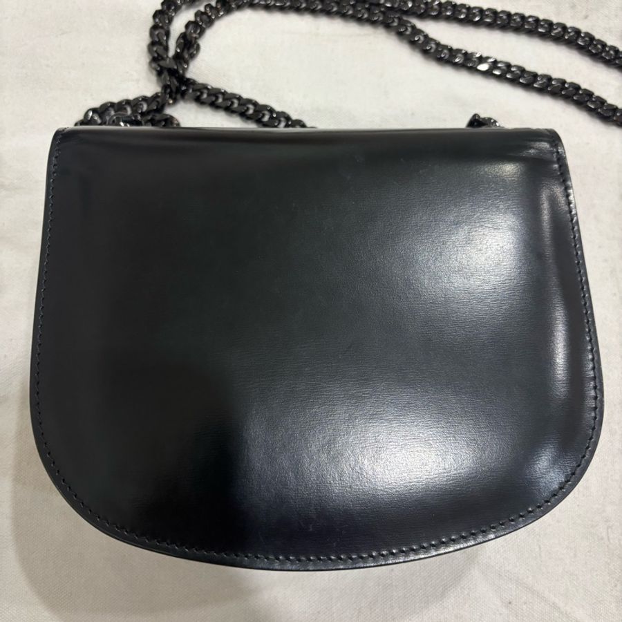 亮面小牛皮 Teen Chain  Besace Triomphe 手袋 黝黑款-6