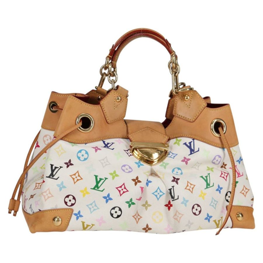 【日本直送】路易威登 Monogram Multicolor Ursula 手提包 白色 M40123 LV Auth BA2955-0
