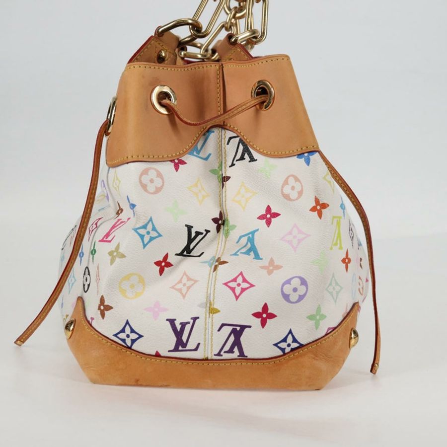 【日本直送】路易威登 Monogram Multicolor Ursula 手提包 白色 M40123 LV Auth BA2955-2
