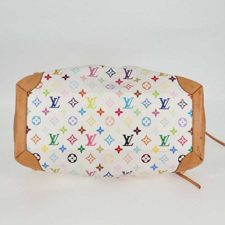 【日本直送】路易威登 Monogram Multicolor Ursula 手提包 白色 M40123 LV Auth BA2955-5