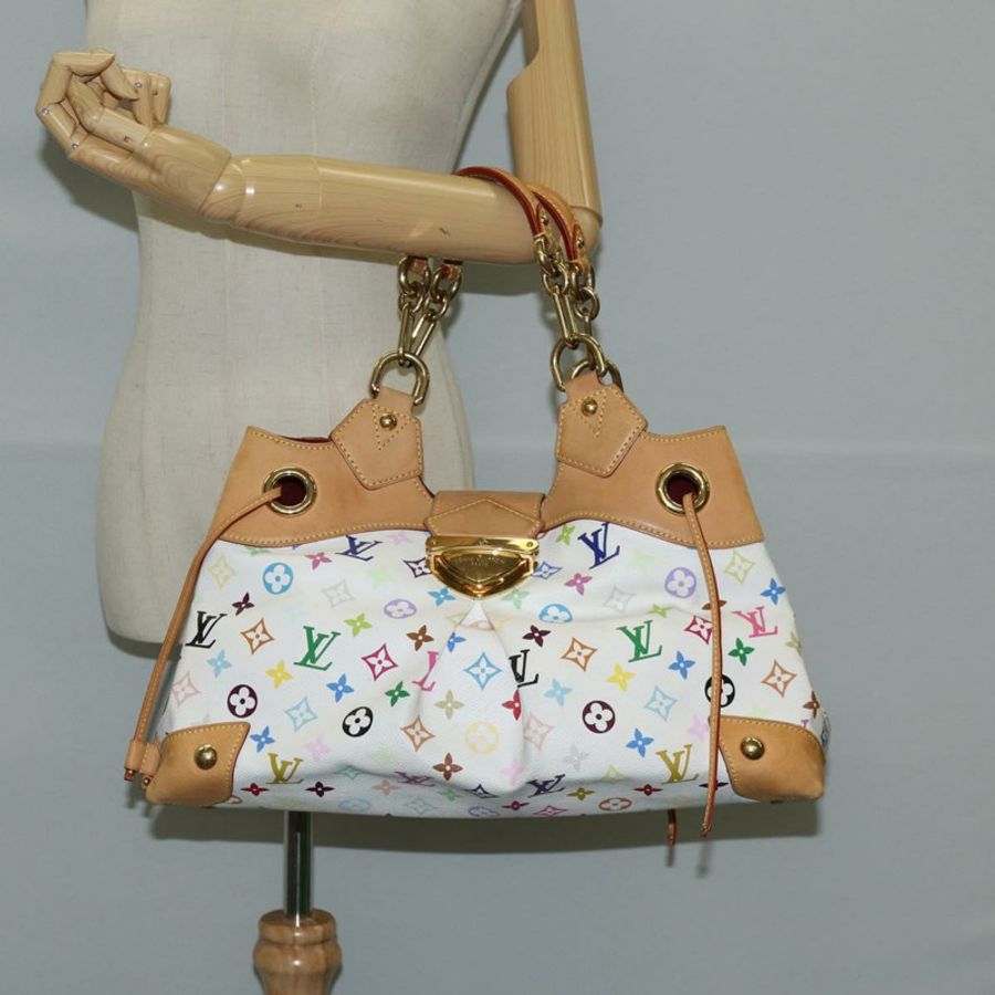 【日本直送】路易威登 Monogram Multicolor Ursula 手提包 白色 M40123 LV Auth BA2955-20