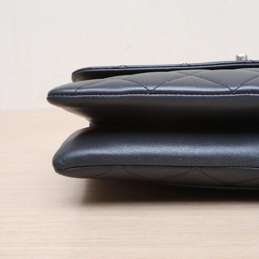 CHANEL(香奈兒) 黑色 30開 淺金扣 Trendy CC 風琴 WOC-3