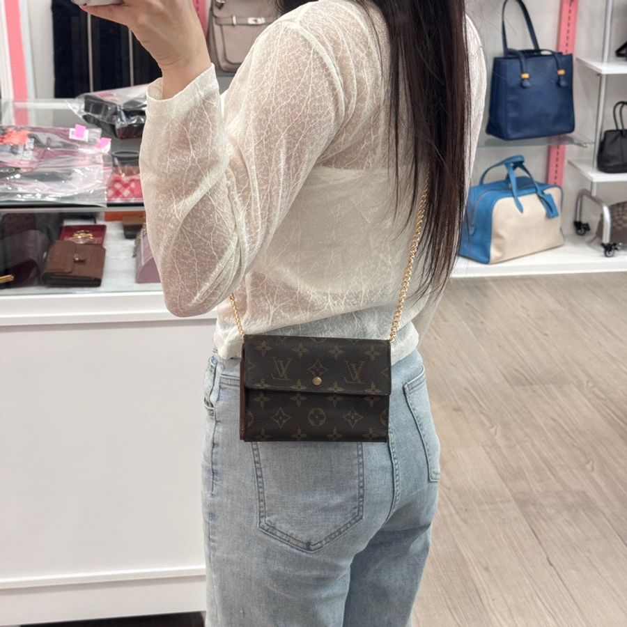 Louis Vuitton 滿版老花中夾-4