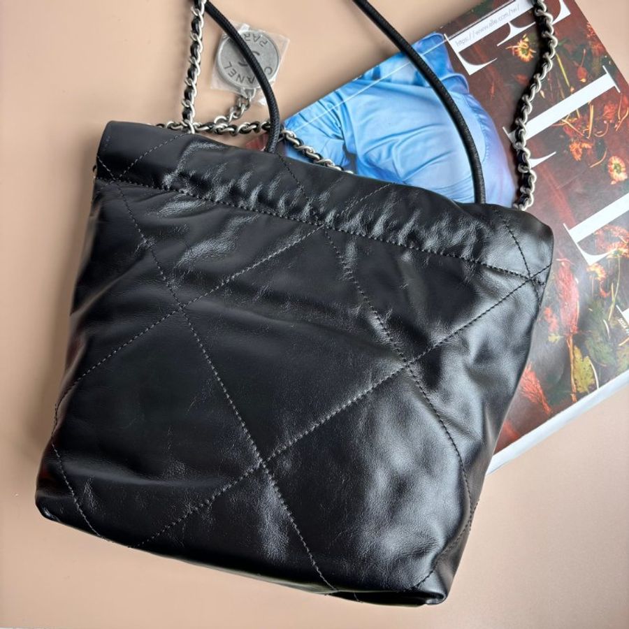 ::CHANEL:: AS3980黑色銀字樣MINI 22BAG-2