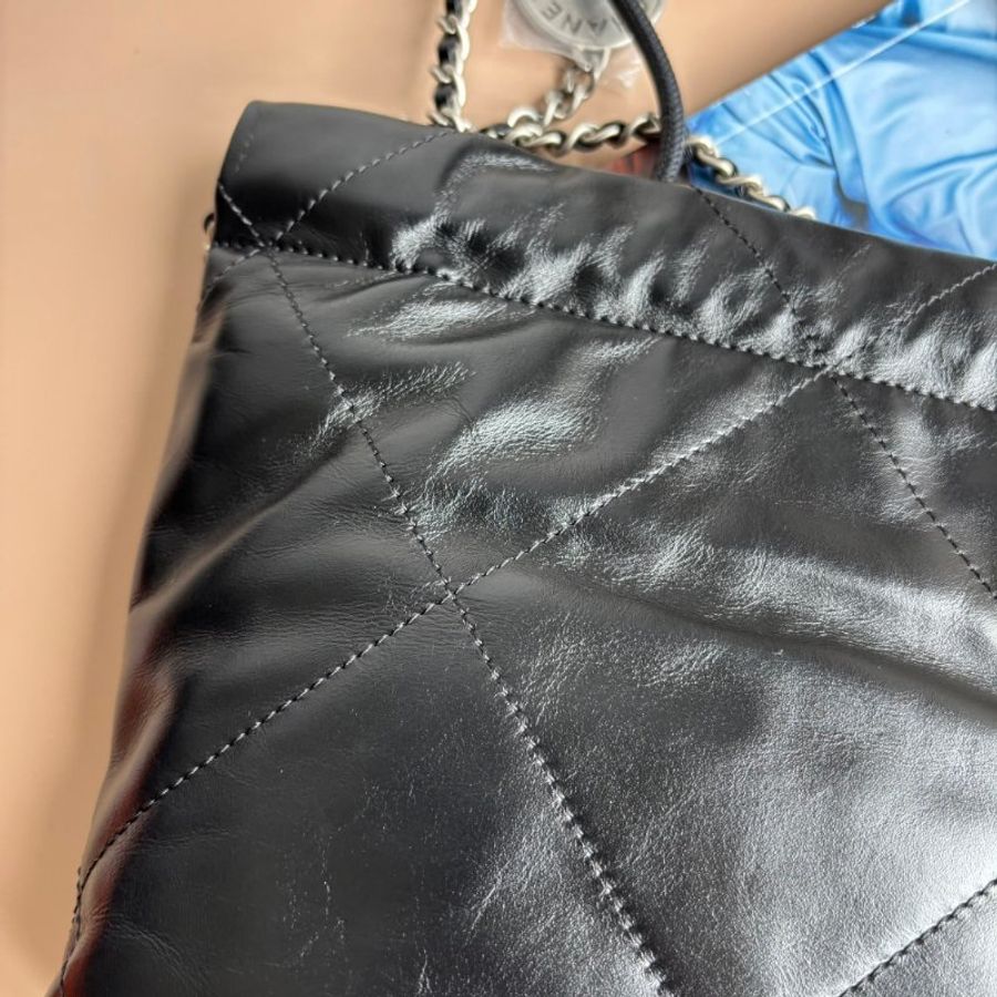 ::CHANEL:: AS3980黑色銀字樣MINI 22BAG-7
