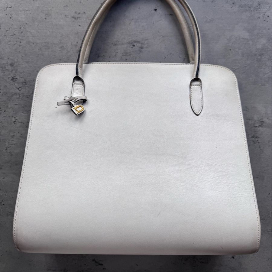 德爾沃 Delvaux 手提包 白色牛革手袋 比利時製-2