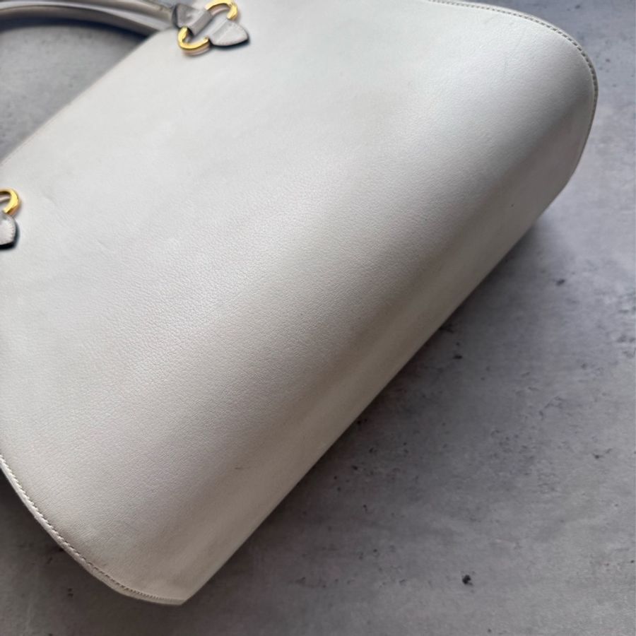 德爾沃 Delvaux 手提包 白色牛革手袋 比利時製-9