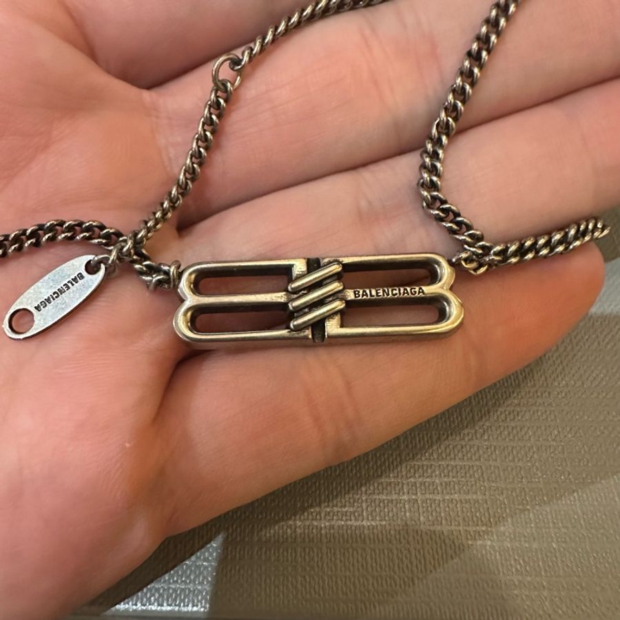 Balenciaga 巴黎世家經典 Logo雙B項鍊-1