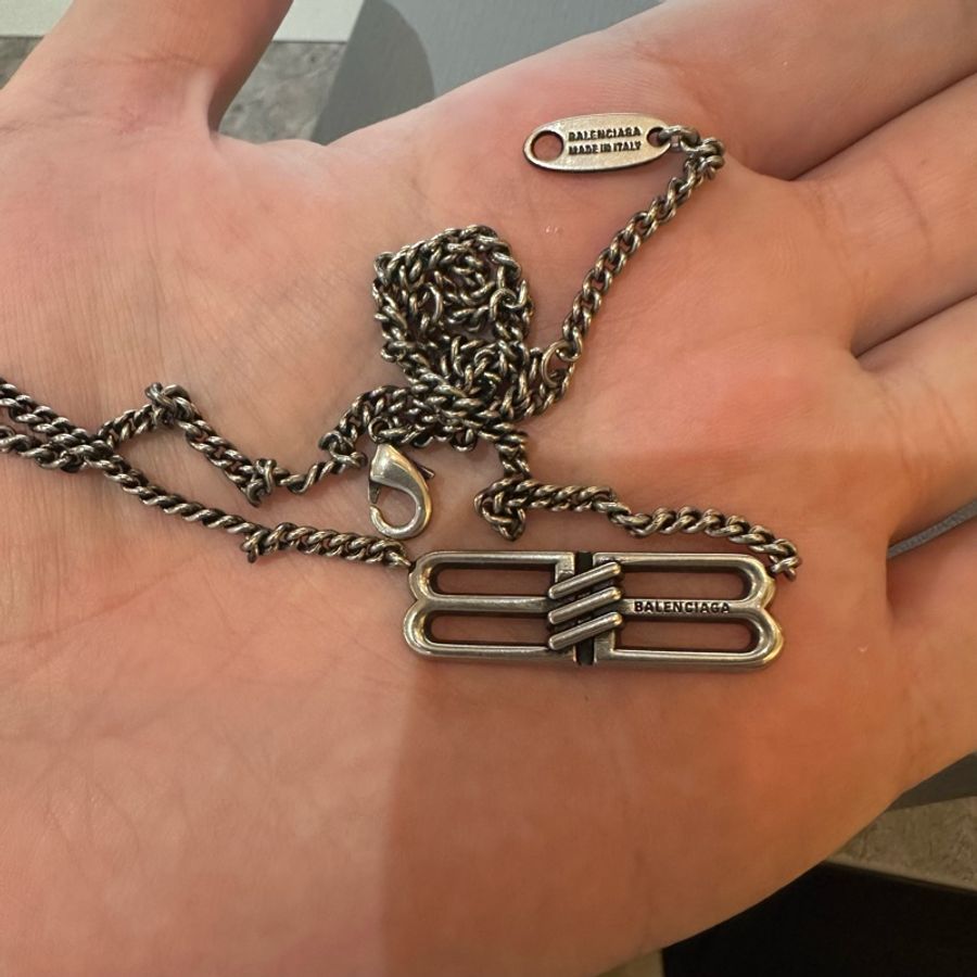 Balenciaga 巴黎世家經典 Logo雙B項鍊-2