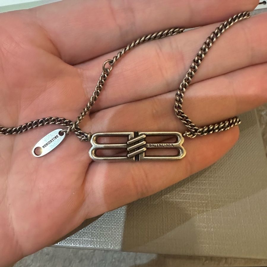 Balenciaga 巴黎世家經典 Logo雙B項鍊-5
