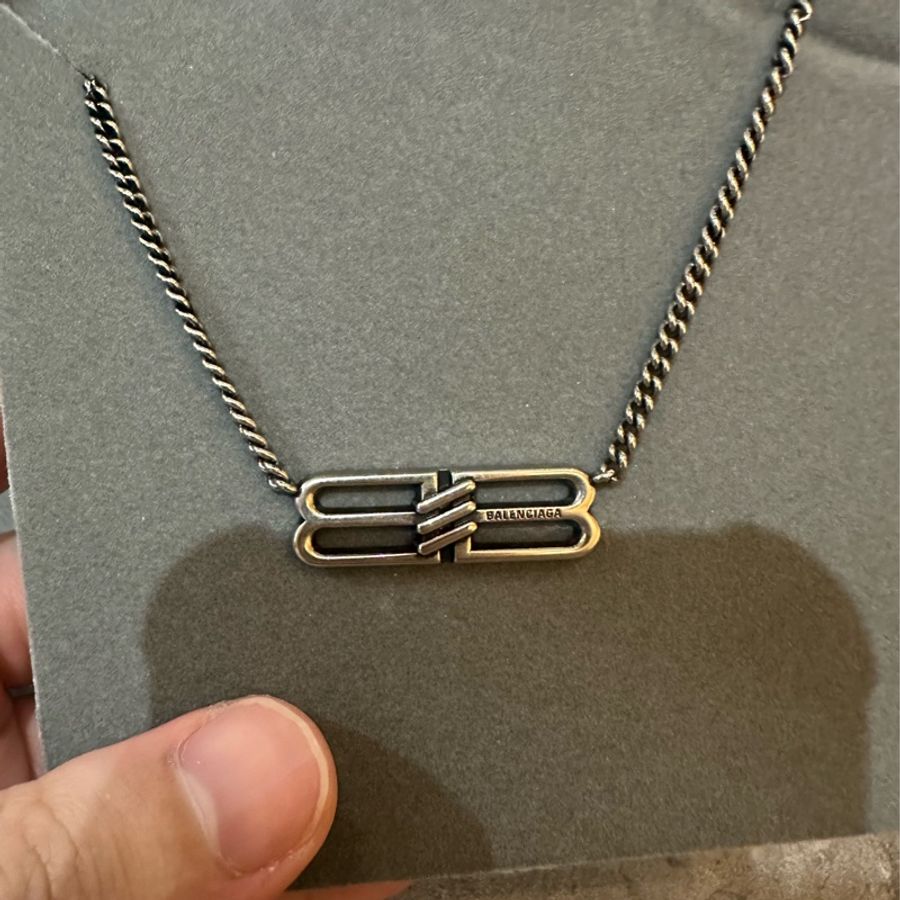 Balenciaga 巴黎世家經典 Logo雙B項鍊-6