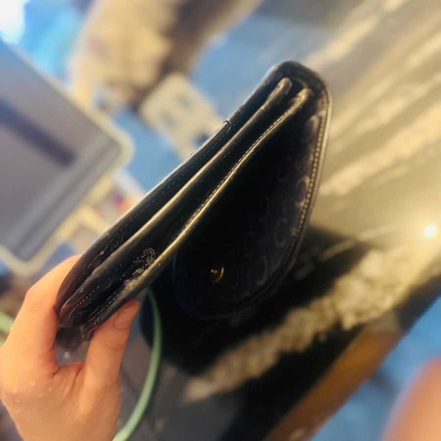 8.5成新 Celine 絕版品老包 #織布款#斜背#肩背#手拿-4