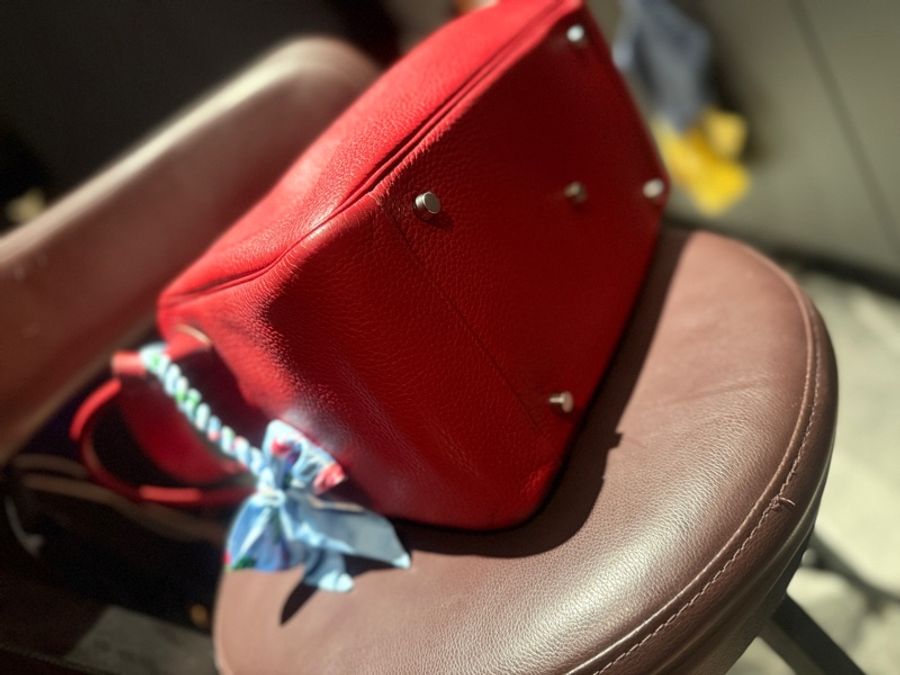 8.8成新 Hermes 愛馬仕Lindy包 34 酒紅#魔術大空間-6