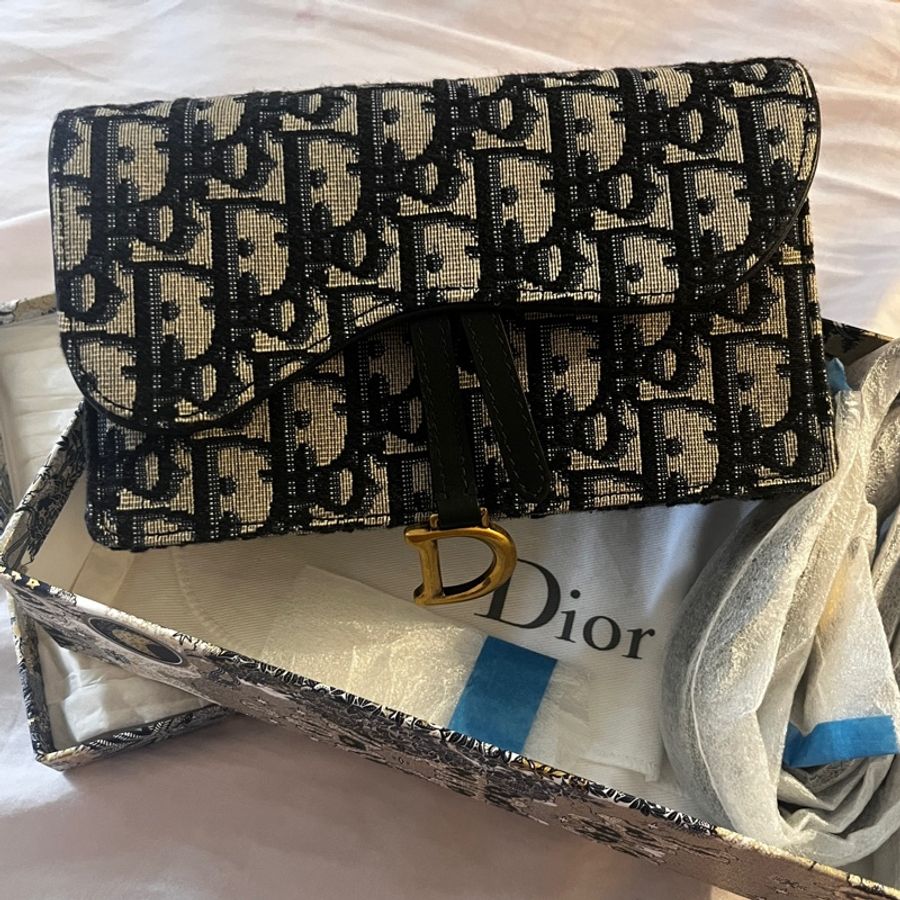 Dior saddle 老花 腰包-0