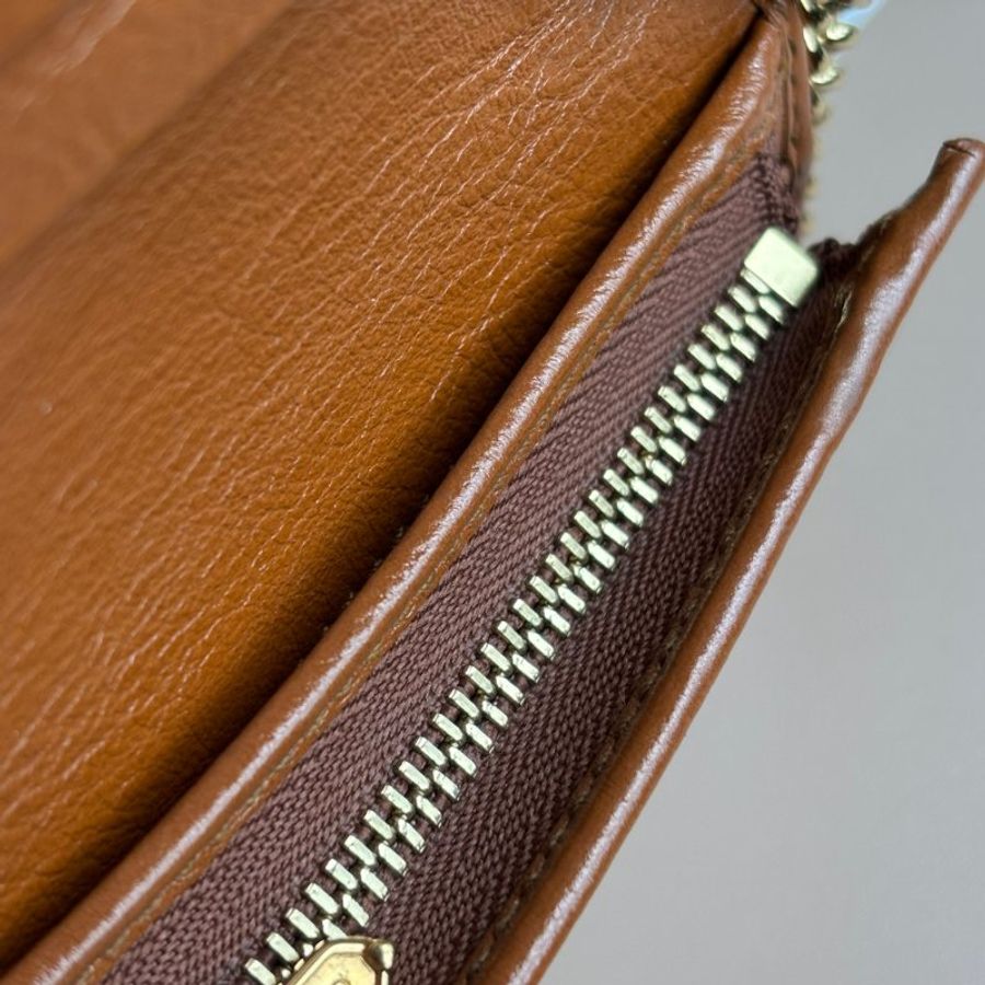 ::GUCCI:: 573790 Rajah米色帆布咖邊紅綠織布立體虎頭鏈帶對開短夾 小提包-19