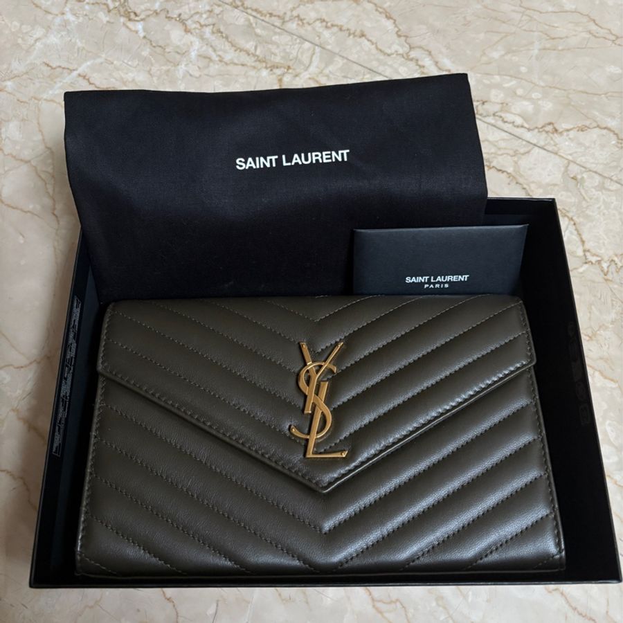YSL 大號 Woc信封包 大號 輕麝香色-1