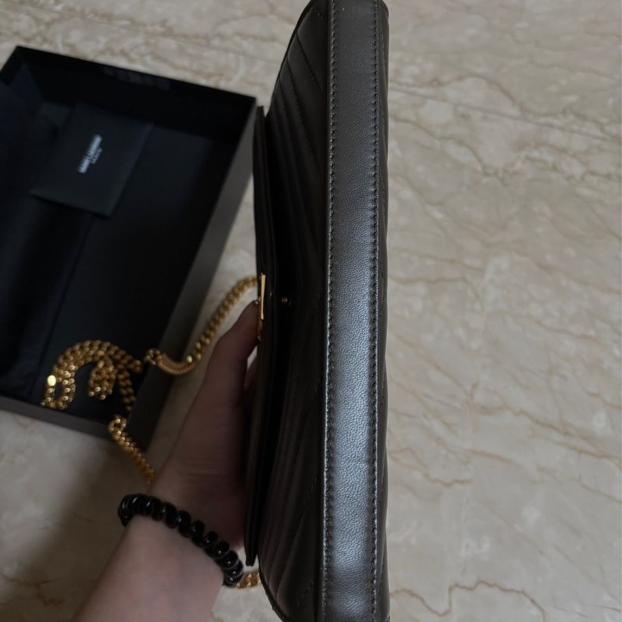 YSL 大號 Woc信封包 大號 輕麝香色-7