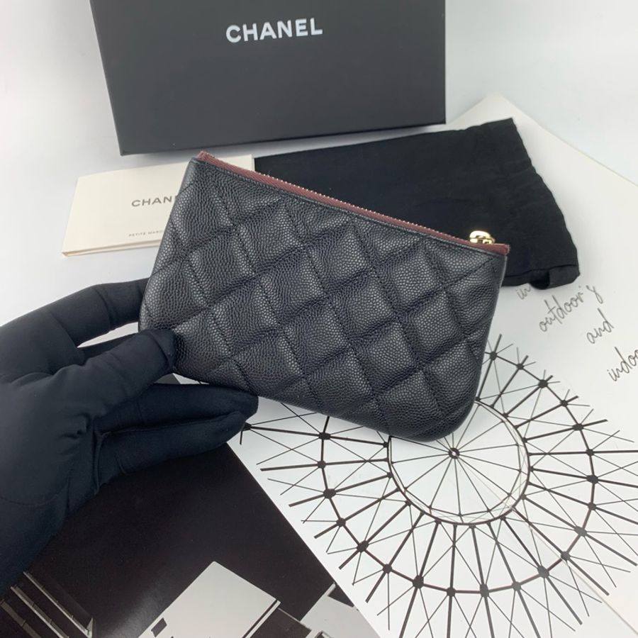 ◻️Chanel經典荔枝皮一字零錢包(晶片款)-1