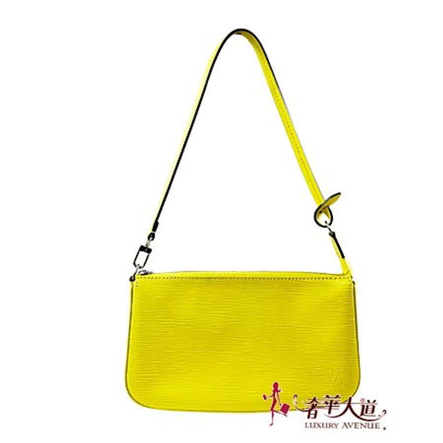 【L3264】 LV 黃色EPI牛皮POCHETTE 腋下包 M40975-0