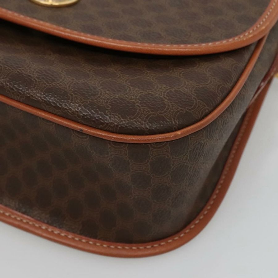 【日本直送】CELINE Macadam帆布肩背包 PVC棕色金色 正品 127455-13