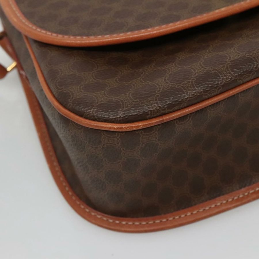 【日本直送】CELINE Macadam帆布肩背包 PVC棕色金色 正品 127455-14