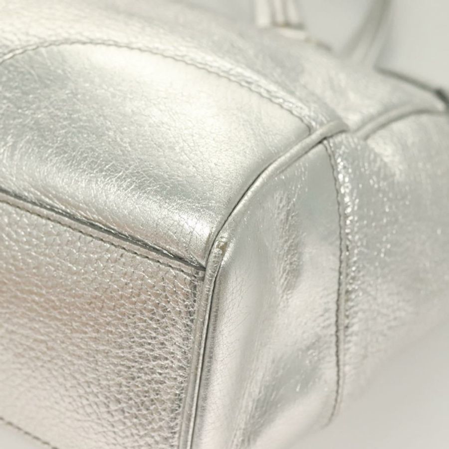 【日本直送】CELINE 銀色皮革手提包 正品 129002-15