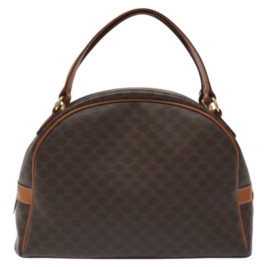 【日本直送】CELINE Macadam帆布手提包 PVC皮革 棕色 金色 正品 ki5783-1
