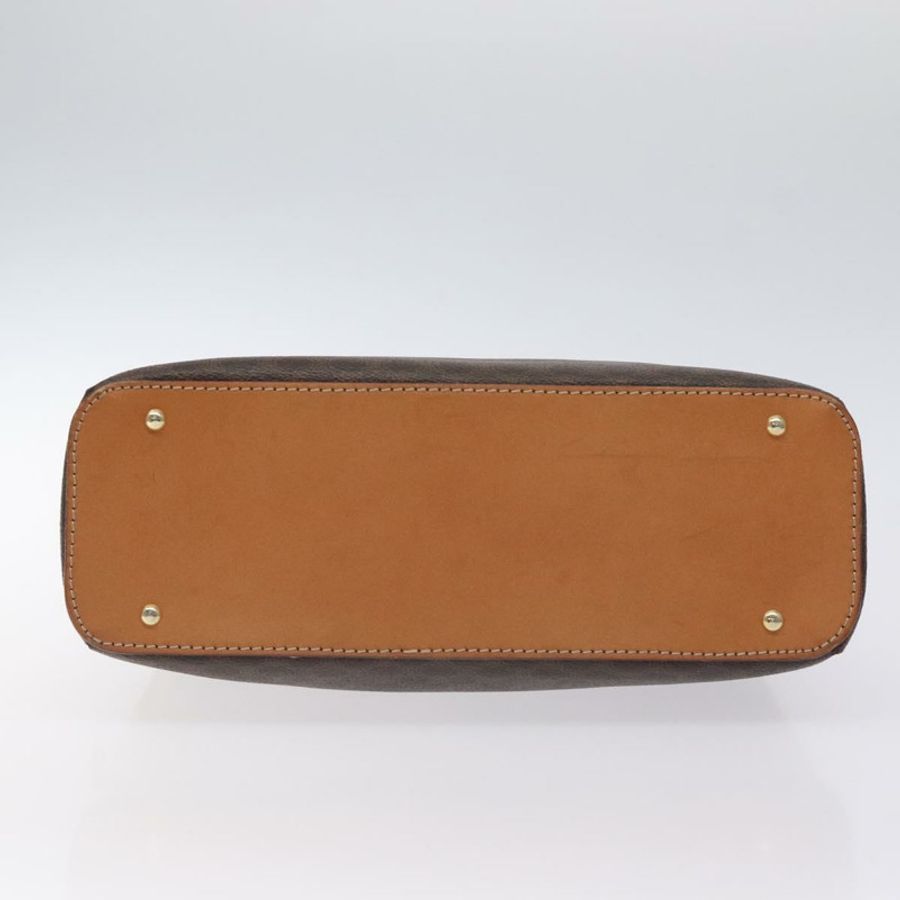 【日本直送】CELINE Macadam帆布手提包 PVC皮革 棕色 金色 正品 ki5783-4
