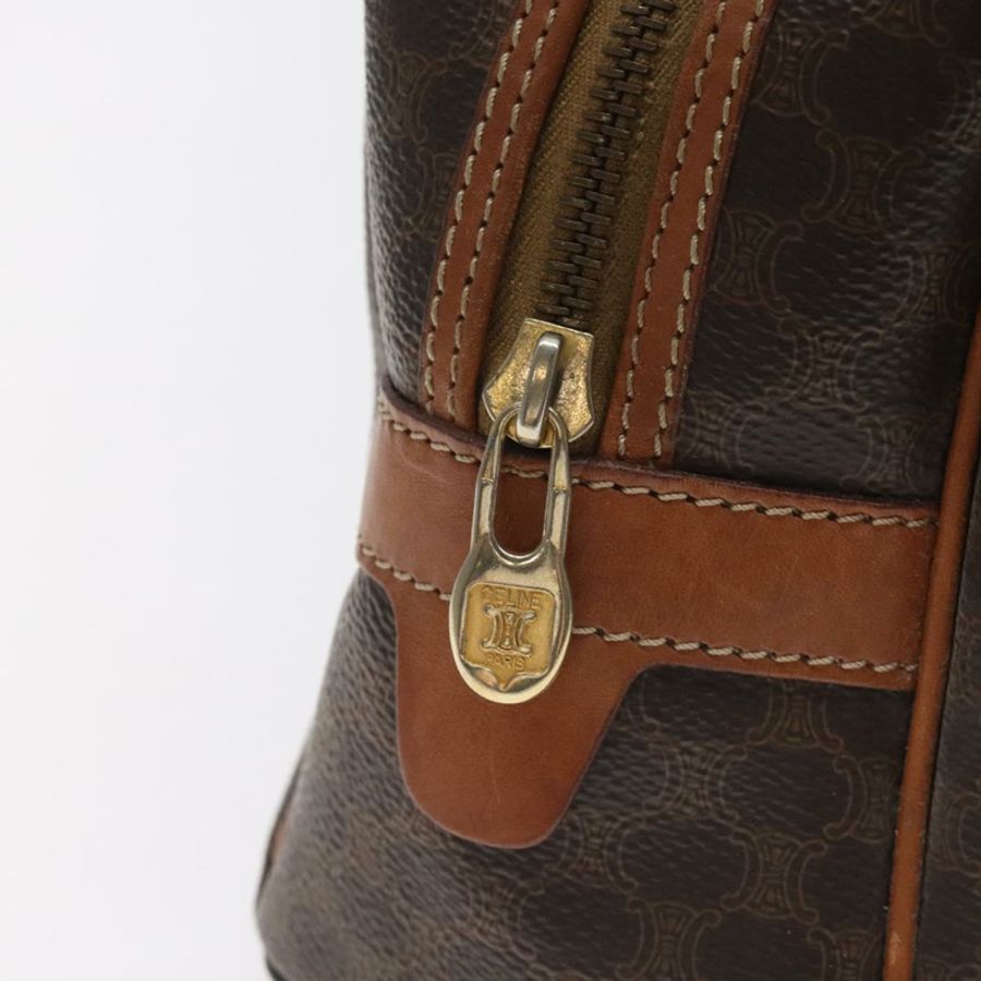 【日本直送】CELINE Macadam帆布手提包 PVC皮革 棕色 金色 正品 ki5783-17