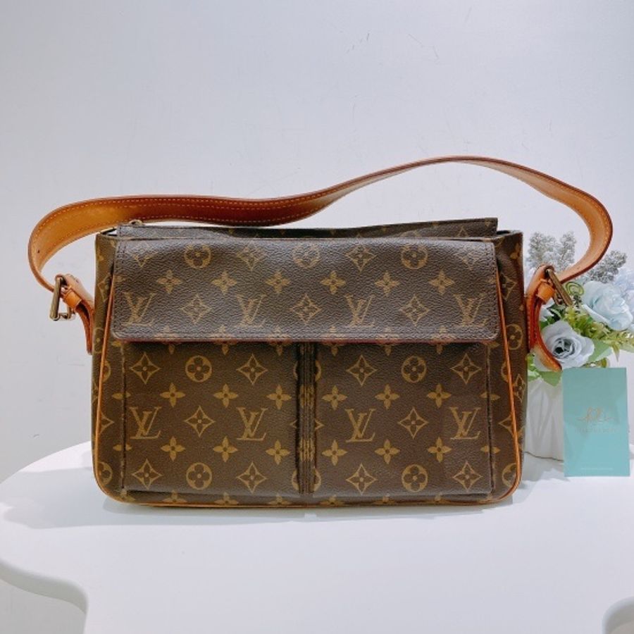 TW4326 Louis Vuitton 路易威登老花 中號駱駝包Viva Cite GM Shoulder Bag-0