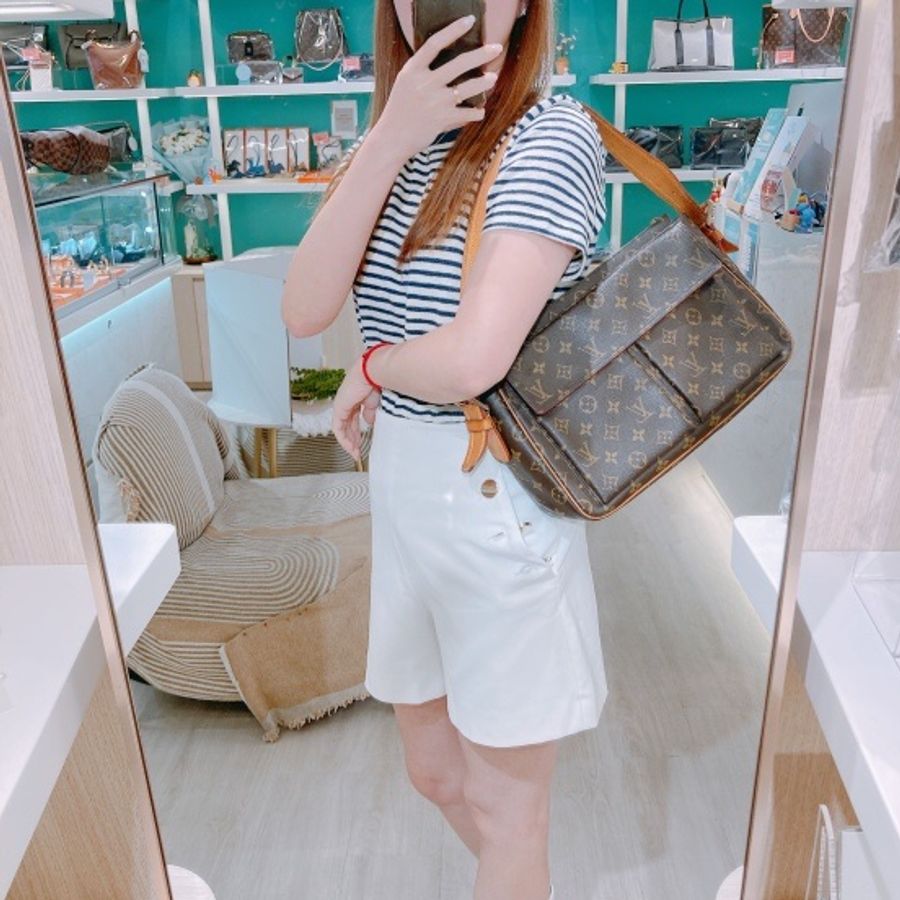 TW4326 Louis Vuitton 路易威登老花 中號駱駝包Viva Cite GM Shoulder Bag-20